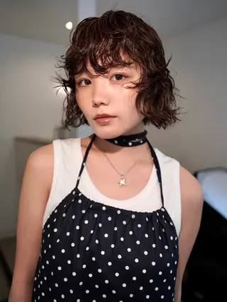 ショート カラー パーマ デザイン/レイヤー Kaito🐩/栄のヘアスタイル