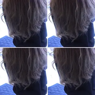 ロング カラー 松本 美香のヘアスタイル