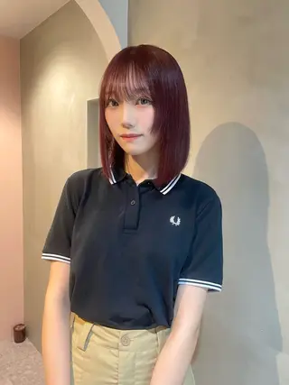 ミディアム カラー カノン/アニオタ🧡 暖色/酸性ストレートのヘアスタイル