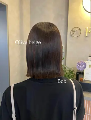 ミディアム カラー 梅田/似合わせボブ /顔周り/RINKAのヘアスタイル