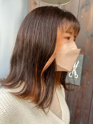 ロング カラー 小島 千夏のヘアスタイル
