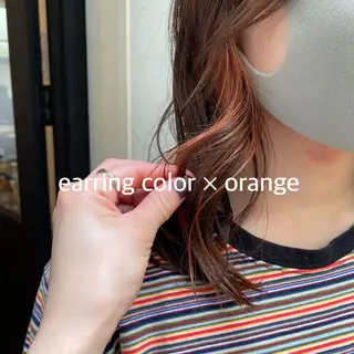 セミロング 暖色カラー推し/ トヤエリコのヘアスタイル