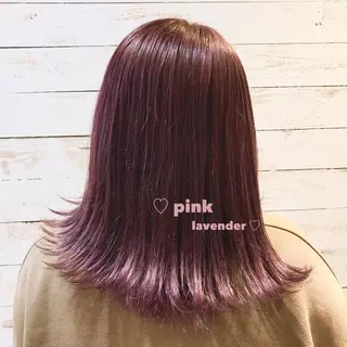 ミディアム カラー ブリーチなしカラー ダブルカラーエクステのヘアスタイル