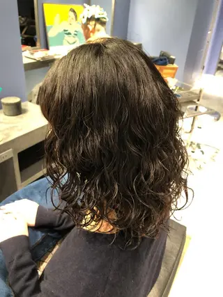 セミロング パーマ ブリーチ縮毛矯正/ デサキ ショウヘイのヘアスタイル