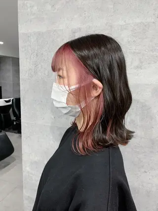 ミディアム カラー _WHITE 天神店 YUMEKA🐻のヘアスタイル