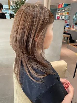 ロング sea's所属・ヒラカホ/矢場町/ ブリーチ/似合わせのヘアスタイル