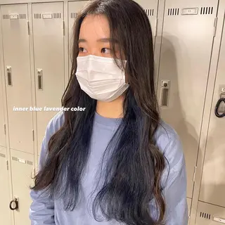 ロング カラー パーマ ヘアアレンジ メンズ キッズ ネイル マツエク・マツパ アイブロウ 透明感カラー・レイヤ ー🎀amika🎀のヘアスタイル