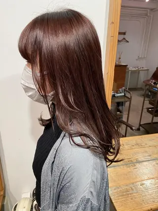 ミディアム カラー わかばやし ゆうこのヘアスタイル