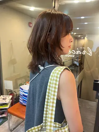 ミディアム レイヤー/暖色/ 髪質改善/永礼芳果のヘアスタイル