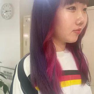 ロング カラー HIKARI🐈‍⬛ レイヤー×デザインのヘアスタイル