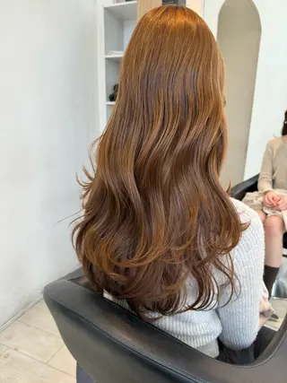ロング カラー 韓国ヘア/そら レイヤー透明感カラーのヘアスタイル