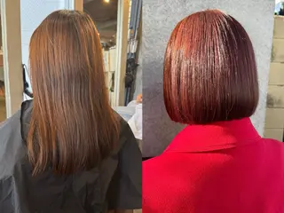 ショート NORA Journey所属・ブリーチカラー/ブロ ンドレイヤーカットのヘアスタイル