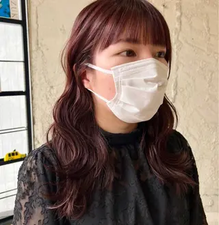 ミディアム 髪質改善ストレート/ ブリーチ／渋谷　福田のヘアスタイル