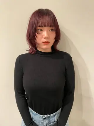 ミディアム カラー SALOWIN所属・ブリーチ✨ ボブ🪢レイヤーのヘアスタイル