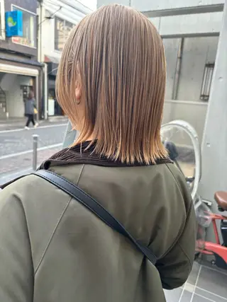 ミディアム カラー 池田理紗/メンズ カット/切りっぱなしのヘアスタイル