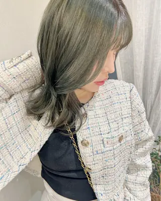 ミディアム SOURCE 万代店所属・中村 海羽のヘアスタイル