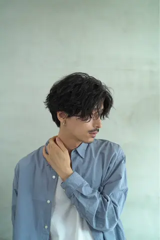 ミディアム カラー パーマ ヘアアレンジ メンズ fifth 黒木のヘアスタイル