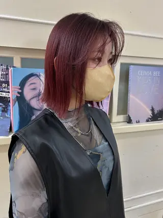 ミディアム カラー RINKA 岡崎美容室のヘアスタイル