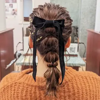 ミディアム ヘアアレンジ ブランシェ勝川南口店 石原 あゆみのマツエク・マツパデザイン