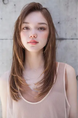 セミロング カラー 💘透明感カラー💘 沖本 将宏のヘアスタイル