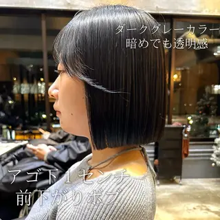 ショート ボブ・レイヤー 田中 励也のヘアスタイル