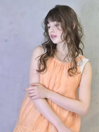 ロング カラー 髪質改善/ヘアケア coiiはしもとはなのヘアスタイル