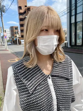 セミロング 中尾 未来/艶カラー /カットモデルのヘアスタイル