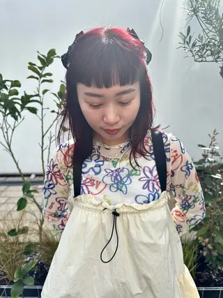 ミディアム カラー ボブ/似合わせカット /ニュアンスカラーのヘアスタイル