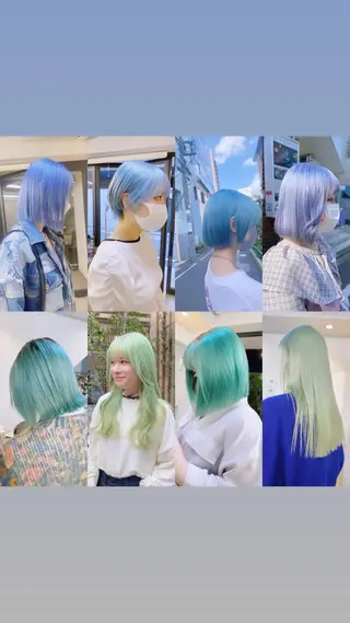 ロング カラー ヘアアレンジ flamme Annaのヘアスタイル