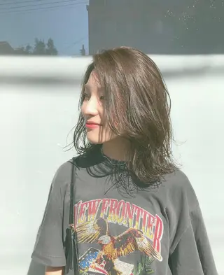 ミディアム カラー ヘアアレンジ Kawaguchi Arisaのヘアスタイル