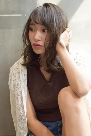 ミディアム カラー Mogami Kengoのヘアスタイル
