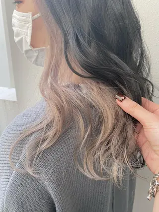 ミディアム カラー ウルフ🐺/ボブ ハイトーン🌈/増田のヘアスタイル