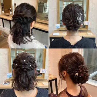 ヘアアレンジ bisou hair スガノ　カヤノのマツエク・マツパデザイン