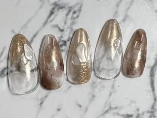 ネイル ❤️💛🩵京橋 痛ネイル⭐️3Dのネイルデザイン