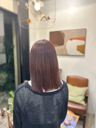 セミロング カラー 村上 滉弥のヘアスタイル