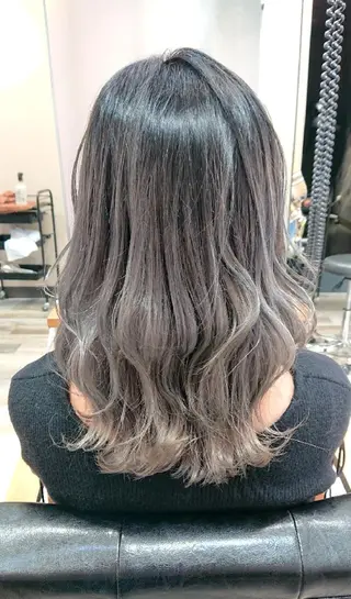 セミロング カラー ACROあべの店所属・艶カラー/インナー /グラデ/大西小百合のヘアスタイル