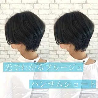 ショート カラー 赤み消しカラー /透明感カラー 上長のヘアスタイル