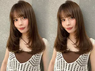 セミロング 谷川が作る熊本1🥇 レイヤーカットのヘアスタイル