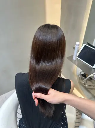 セミロング 透明感カラー/伊藤 陸/soigneのヘアスタイル