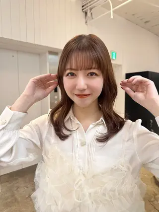 ミディアム カラー Haruka 🎀暖色カラーのヘアスタイル