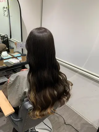 ロング カラー 艶髪レイヤー上田 紗也🇰🇷💗のヘアスタイル