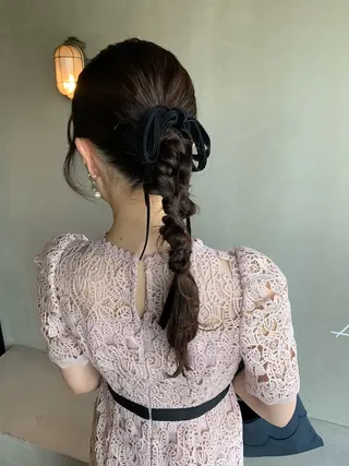 ロング ヘアアレンジ ブリーチ/アレンジ 天満/chihiroのヘアスタイル