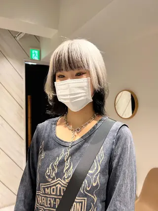 ミディアム デザイン🥇複雑履歴 ハイトーン特化のヘアスタイル