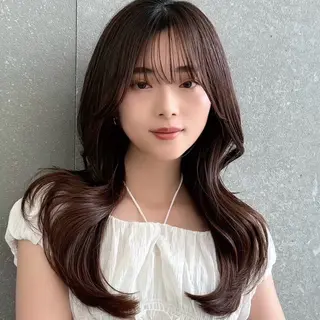 ロング ボブ/レイヤー/ 縮毛矯正/ 渡邊莉玖のヘアスタイル