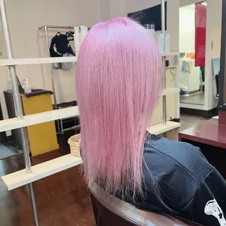 ミディアム カラー 編み込みエクステ/ ハイトーン りょすけのヘアスタイル