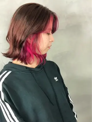 ショート カラー classika所属・Kayo🐬 /ピンク系カラー🎀のヘアスタイル