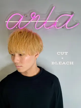 ミディアム カラー ヘアアレンジ メンズ 二ヶ月綺麗が続く デザイン/星野六三四のヘアスタイル