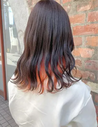 ミディアム カラー 樫原裕二/レイヤー カット/透明感カラーのヘアスタイル