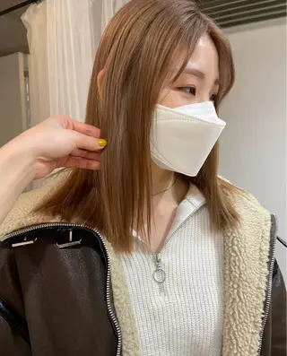 ミディアム カラー chiharu ボブ/レイヤーのヘアスタイル