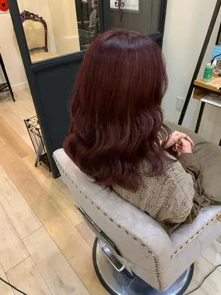 ミディアム カラー 艶髪レイヤー上田 紗也🇰🇷💗のヘアスタイル